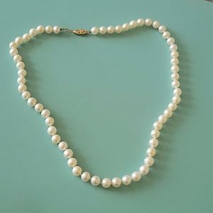 Faux pearl necklace